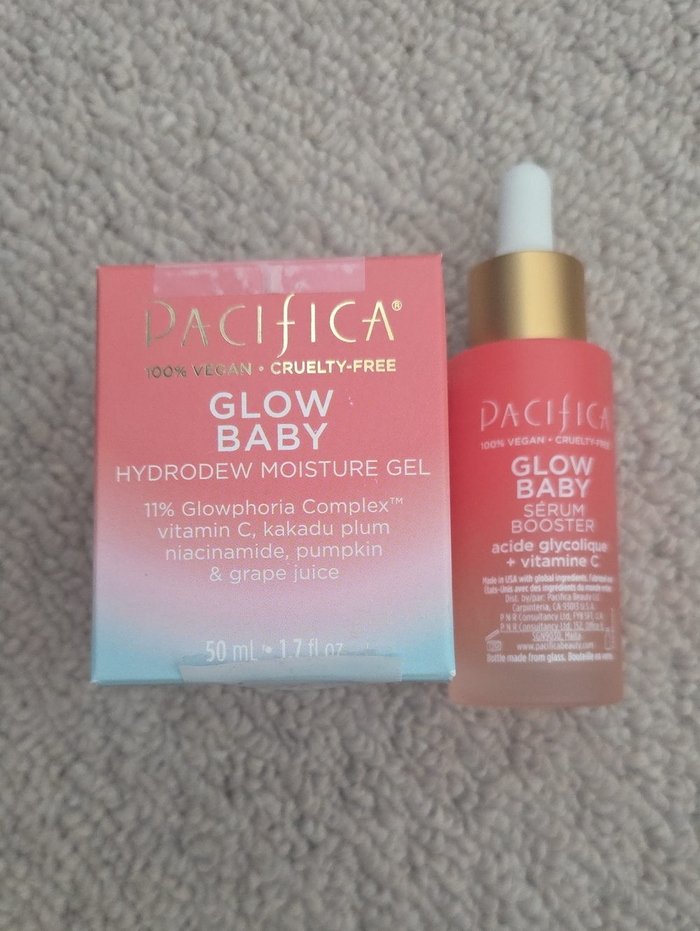 NEW Pacifica Bundle - Glow Baby Hydrodew Moisture Gel & Serum Booster